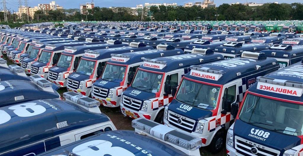 1000 New Force Ambulances commissioned by AP Govt to combat COVID