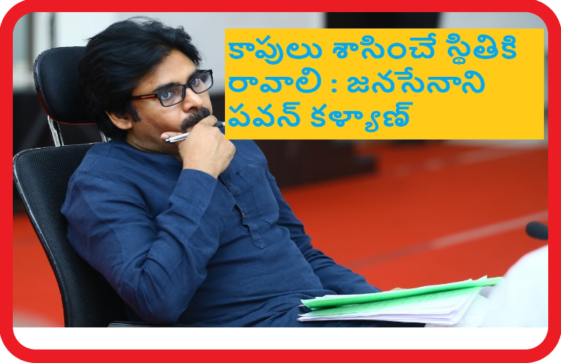 janasena chief pawan kalyan comments after meeting kapu sankshema sena members in mangalagiri