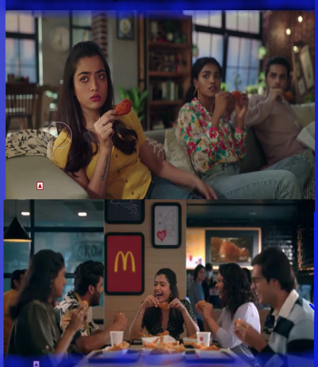 RashmikaMandanna Just Can’t Get Enough of thenew McSpicy Fried Chicken in the latest campaign launched by McDonald’s
