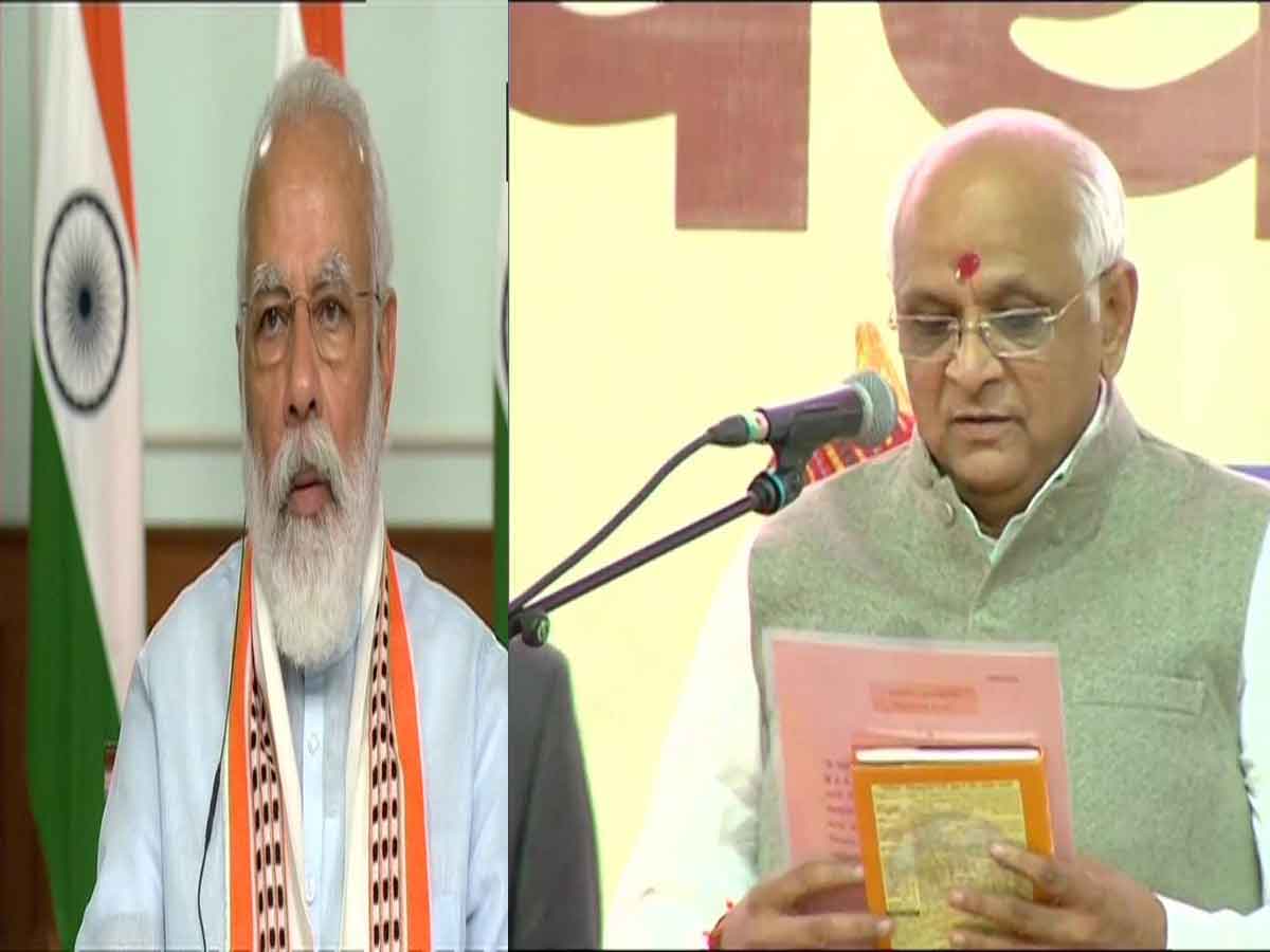 PM congratulates Bhupendra Patel on taking oath as CM of Gujarat